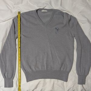 Versace Collection Charcoal V-Neck Long Sleeve Shirt